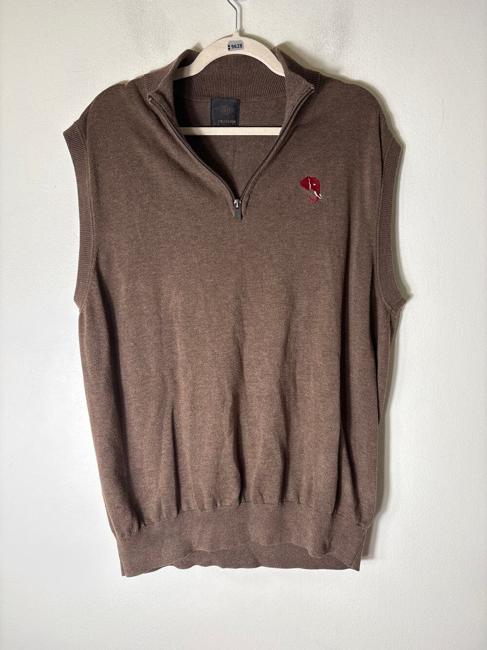 F/X Fushion Brown Sleeveless Alabama Sweater Sz L